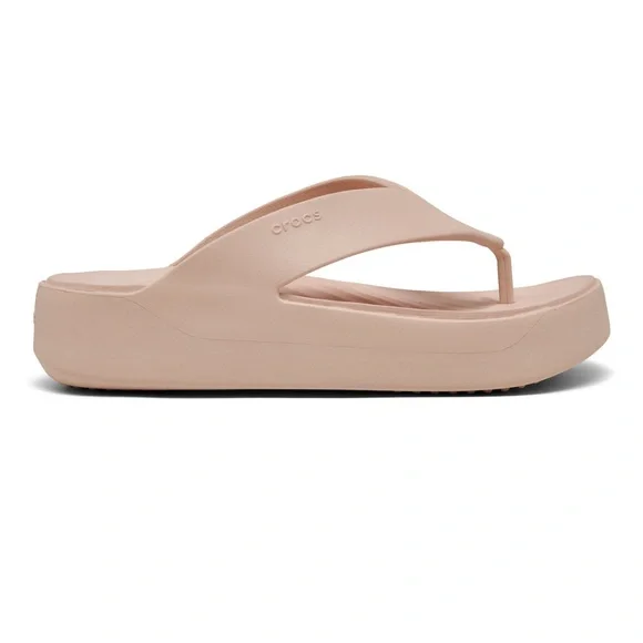 Crocs Getaway Platform Flip Flops in Quartz - Picture 2 of 11